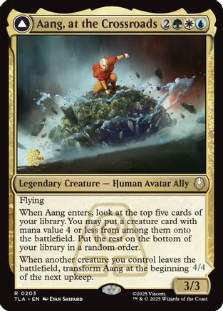 Aang, at the Crossroads  [Prerelease Cards] Foil