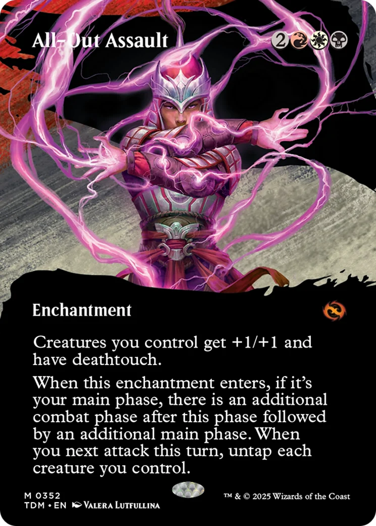All-Out Assault (Borderless) [Tarkir: Dragonstorm] Foil