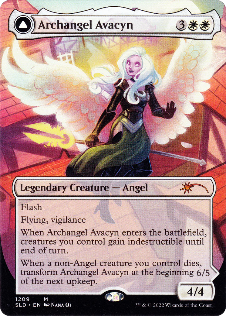 Archangel Avacyn // Avacyn, the Purifier (Display Commander) (Borderless) [Secret Lair: From Cute to Brute] - Image 3