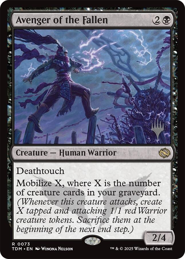 Avenger of the Fallen [Tarkir: Dragonstorm Promos] Foil