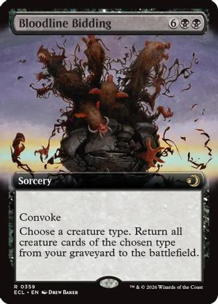 Bloodline Bidding (Extended Art)  [Lorwyn Eclipsed] Foil