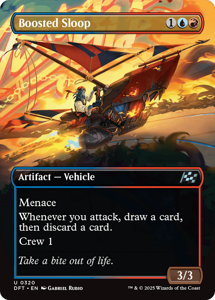 Boosted Sloop (Borderless) [Aetherdrift] Foil