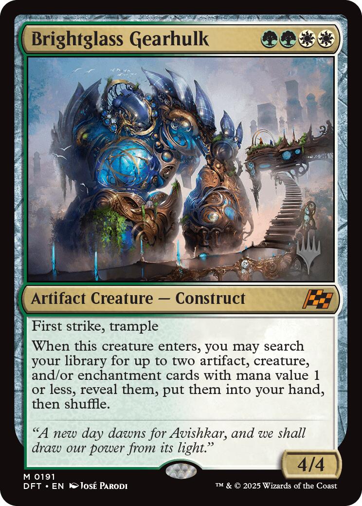 Brightglass Gearhulk (Promo Pack) [Aetherdrift Promos] Foil
