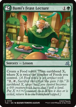 Bumi's Feast Lecture  [Avatar: The Last Airbender: Eternal-Legal] Foil