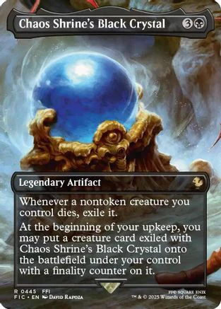 Chaos Shrine's Black Crystal (Borderless)  [Commander: FINAL FANTASY]