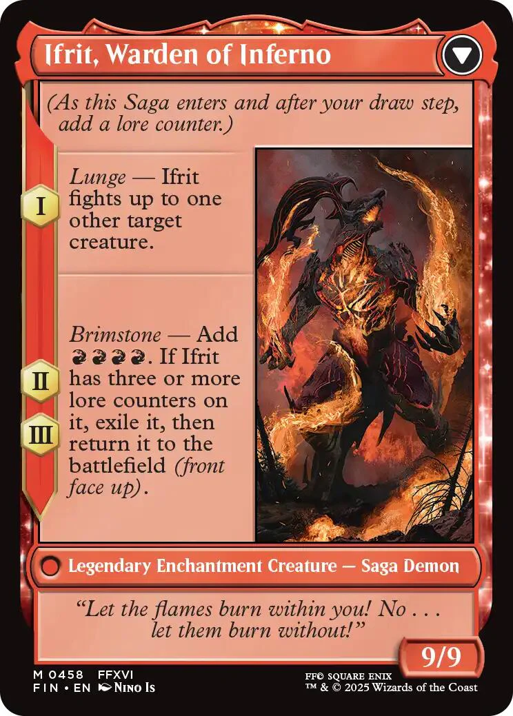 Clive, Ifrit's Dominant // Ifrit, Warden of Inferno (Extended Art) [FINAL FANTASY] Foil