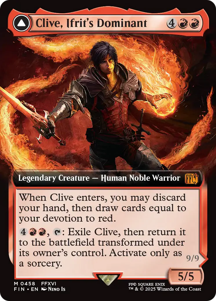 Clive, Ifrit's Dominant // Ifrit, Warden of Inferno (Extended Art) [FINAL FANTASY] Foil - Image 3