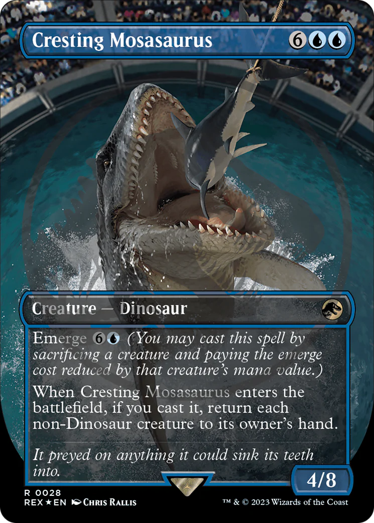 Cresting Mosasaurus (Borderless) (Emblem)  [Jurassic World Collection] (Borderless) Foil