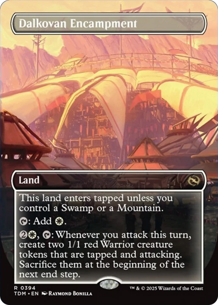 Dalkovan Encampment (Borderless) [Tarkir: Dragonstorm] Foil