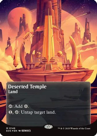 Deserted Temple (0146) (Borderless) (Galaxy Foil)  [Edge of Eternities: Stellar Sights] Foil