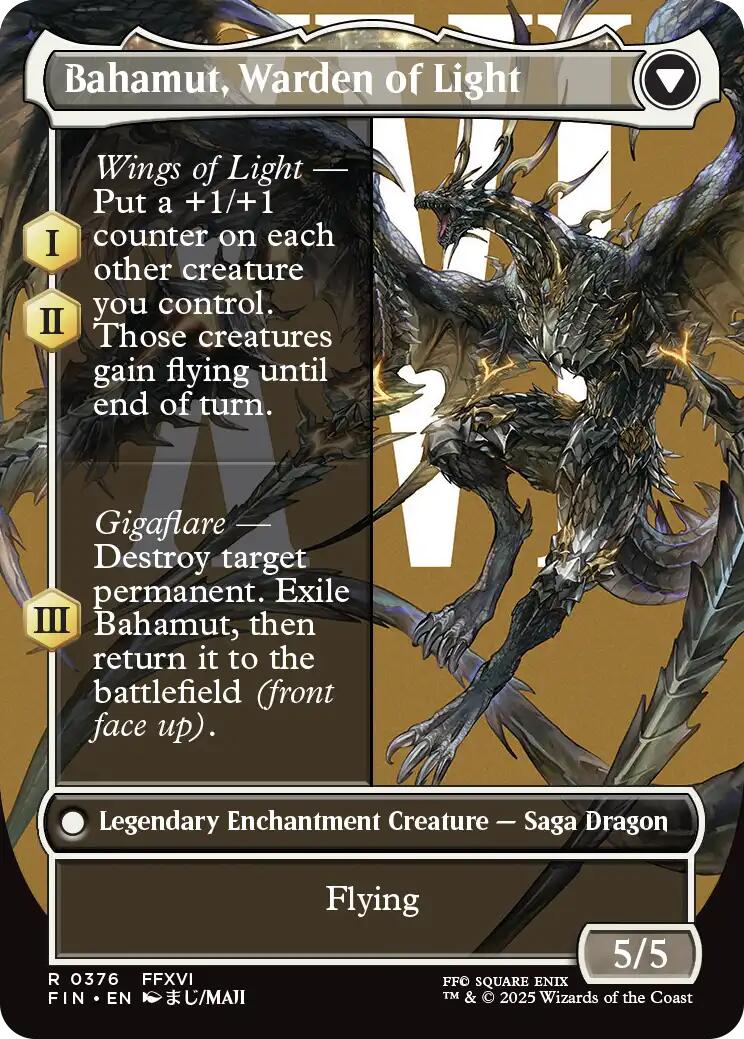 Dion, Bahamut's Dominant // Bahamut, Warden of Light (Borderless) [FINAL FANTASY] Foil - Image 2