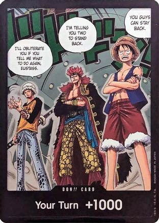 DON!! Card (Trafalgar Law, Eustass Kid and Monkey.D.Luffy) (Double Pack Set Vol. 4) - [500 Years in the Future] Foil