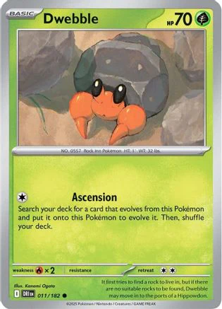 Dwebble (011/182) [Scarlet & Violet: Destined Rivals] Reverse Holofoil