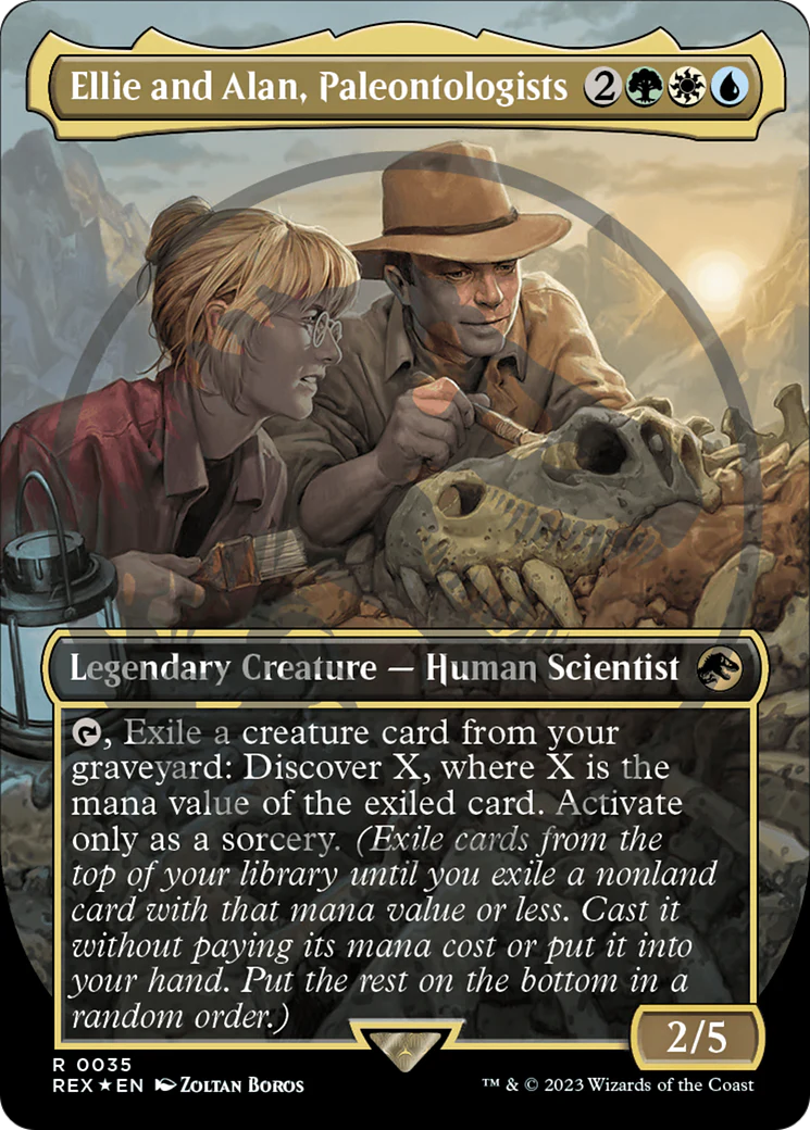 Ellie and Alan, Paleontologists (Borderless) (Emblem)  [Jurassic World Collection] (Borderless) Foil