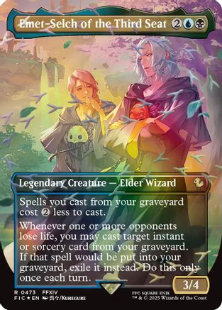 Emet-Selch of the Third Seat (Borderless) (Chocobo Track Foil)  [Commander: FINAL FANTASY] Foil