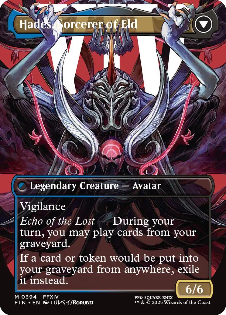 Emet-Selch, Unsundered // Hades, Sorcerer of Eld (Borderless) [FINAL FANTASY] Foil