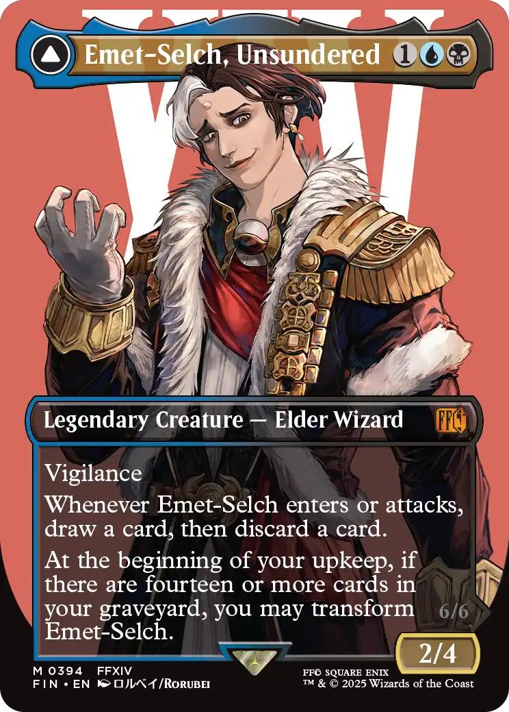 Emet-Selch, Unsundered // Hades, Sorcerer of Eld (Borderless) [FINAL FANTASY] Foil - Image 2