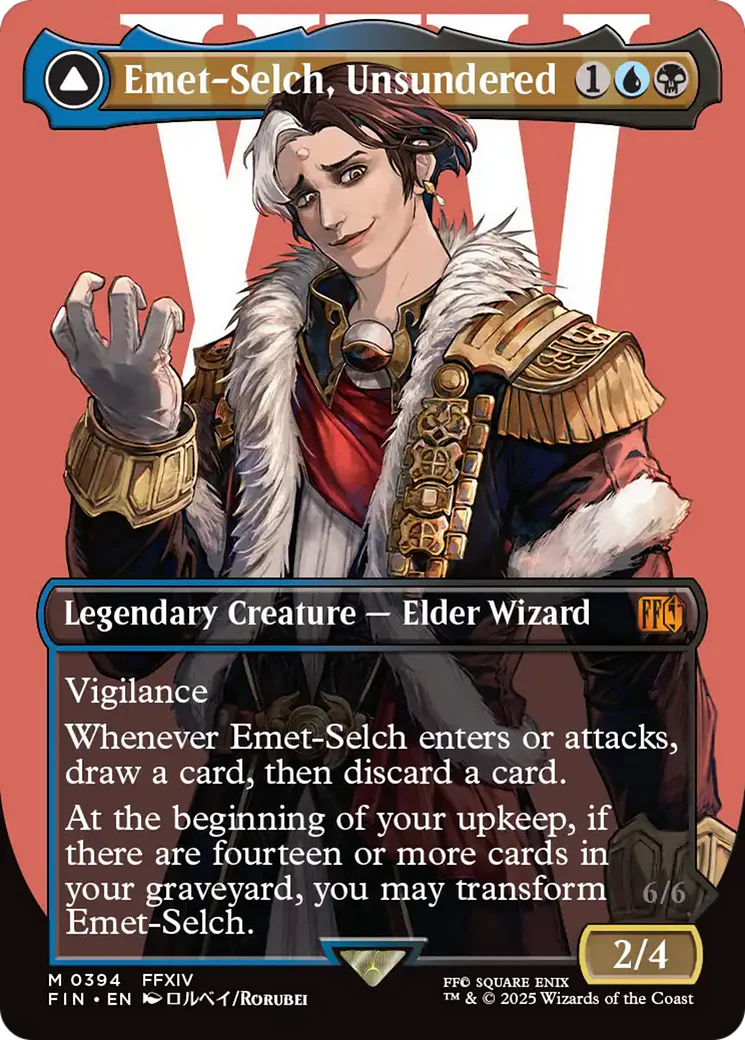 Emet-Selch, Unsundered // Hades, Sorcerer of Eld (Borderless) [FINAL FANTASY] Foil - Image 3