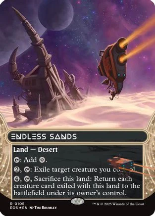 Endless Sands (0105) (Borderless) (Galaxy Foil)  [Edge of Eternities: Stellar Sights] Foil