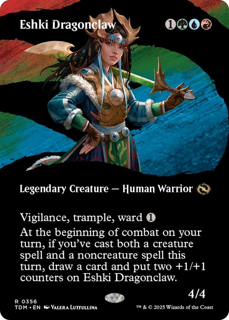 Eshki Dragonclaw (Borderless) [Tarkir: Dragonstorm] Foil