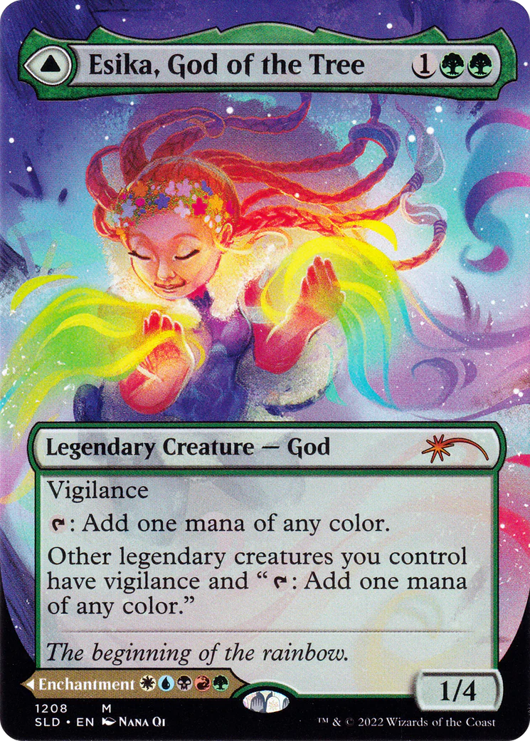 Esika, God of the Tree // The Prismatic Bridge (Display Commander) (Borderless) [Secret Lair: From Cute to Brute] - Image 3