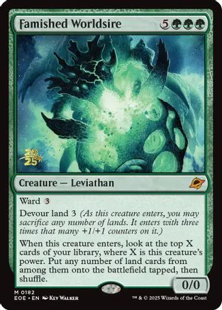 Famished Worldsire  [Prerelease Cards] Foil