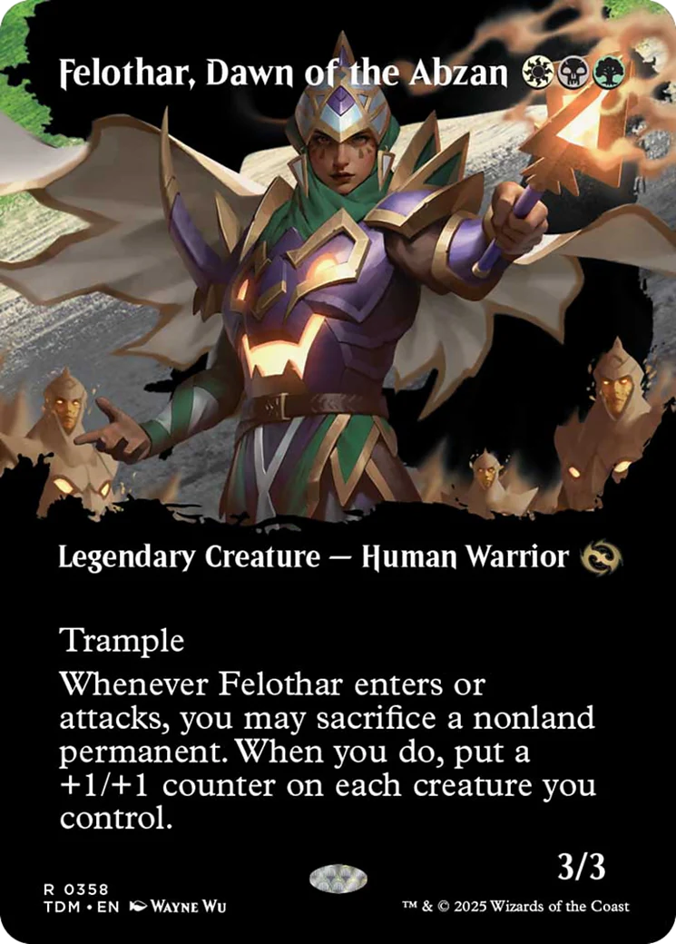 Felothar, Dawn of the Abzan (Borderless) [Tarkir: Dragonstorm] Foil