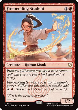 Firebending Student  [Prerelease Cards] Foil