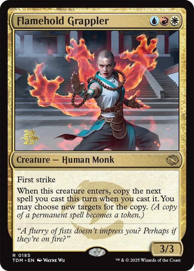Flamehold Grappler [Tarkir: Dragonstorm Prerelease Promos] Foil