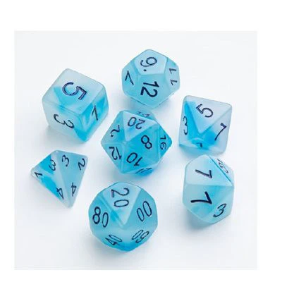 Gamegenic Glow Series - Icy Crumbs - RPG Dice Set (7 pcs) - Image 2
