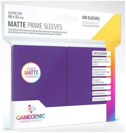 Gamegenic Matte Prime Sleeves - 100ct. (Standard Size) PURPLE