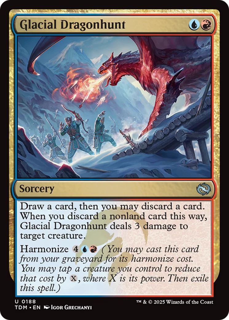 Glacial Dragonhunt [Tarkir: Dragonstorm] Foil