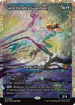 Glen Elendra Guardian (0393) (Showcase) (Fracture Foil)  [Lorwyn Eclipsed] Foil