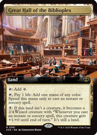 Great Hall of the Biblioplex (Extended Art)  [Secrets of Strixhaven] Foil