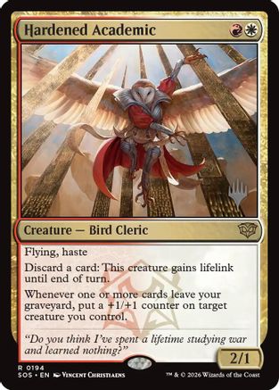 Hardened Academic  [Promo Pack: Secrets of Strixhaven] Foil