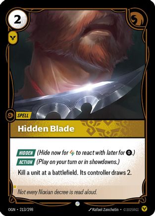 Hidden Blade (213/298) - Riftbound - [Origins]