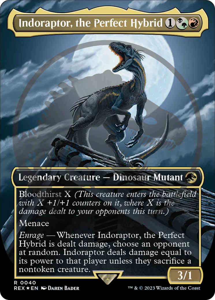 Indoraptor, the Perfect Hybrid (Borderless) (Emblem)  [Jurassic World Collection] (Borderless) Foil