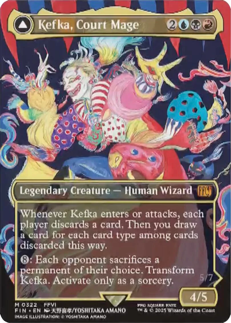 Kefka, Court Mage // Kefka, Ruler of Ruin (Borderless) (0322) [FINAL FANTASY] Foil - Image 2