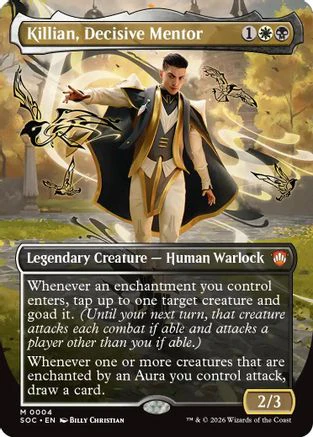 Killian, Decisive Mentor (Borderless)  [Commander: Secrets of Strixhaven]