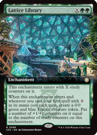 Lattice Library (Extended Art)  [Commander: Secrets of Strixhaven]