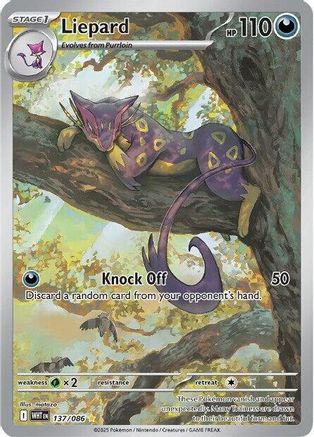 Liepard 135/086  - Holofoil SV White Flare - Illustration Rare