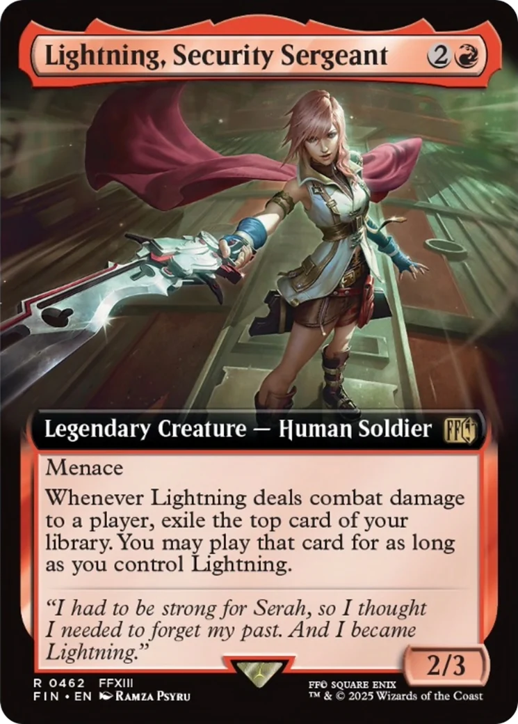 Lightning, Security Sergeant (Extended Art) [FINAL FANTASY] Foil
