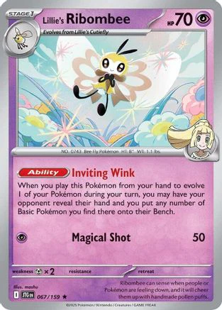 Lillie's Ribombee (067/159) [Scarlet & Violet: Journey Together] Reverse Holofoil