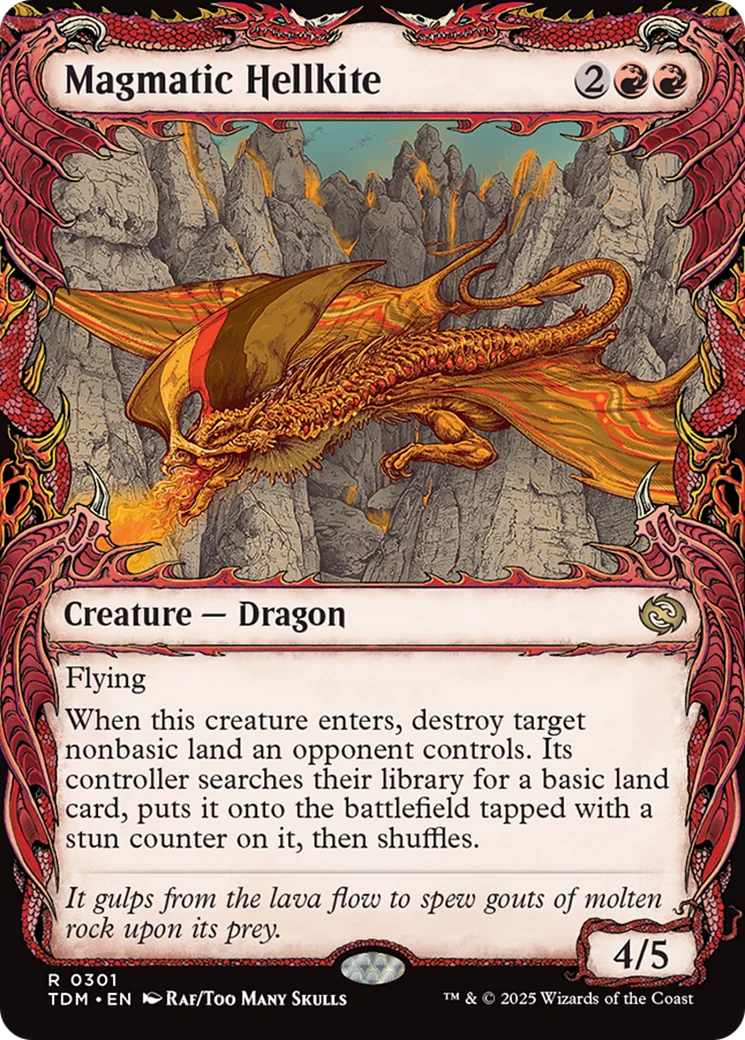 Magmatic Hellkite (Showcase) [Tarkir: Dragonstorm] Foil