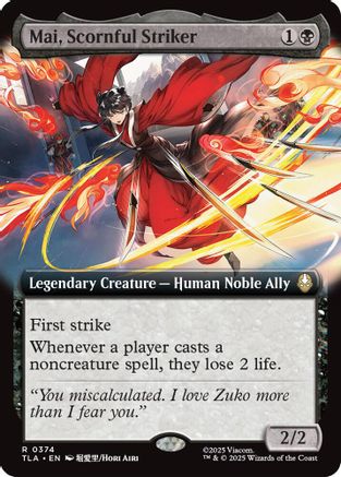 Mai, Scornful Striker (Extended Art)  [Avatar: The Last Airbender] Foil
