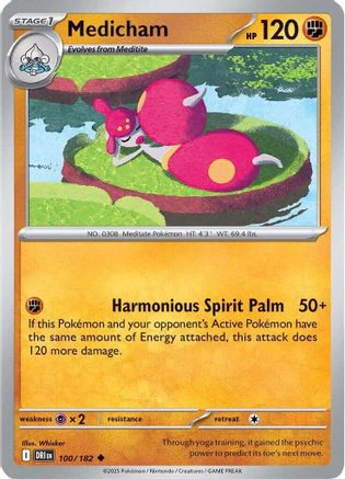Medicham (100/182) [Scarlet & Violet: Destined Rivals] Reverse Holofoil