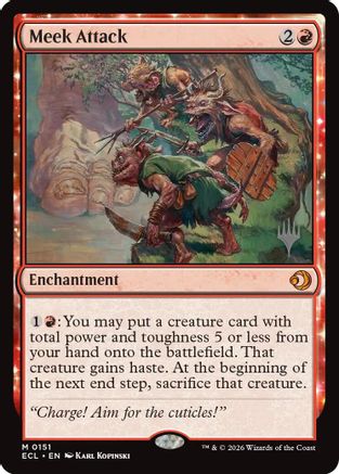 Meek Attack  [Promo Pack: Lorwyn Eclipsed] Foil