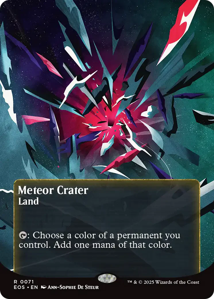 Meteor Crater (0071) (Borderless) [Edge of Eternities: Stellar Sights] Foil