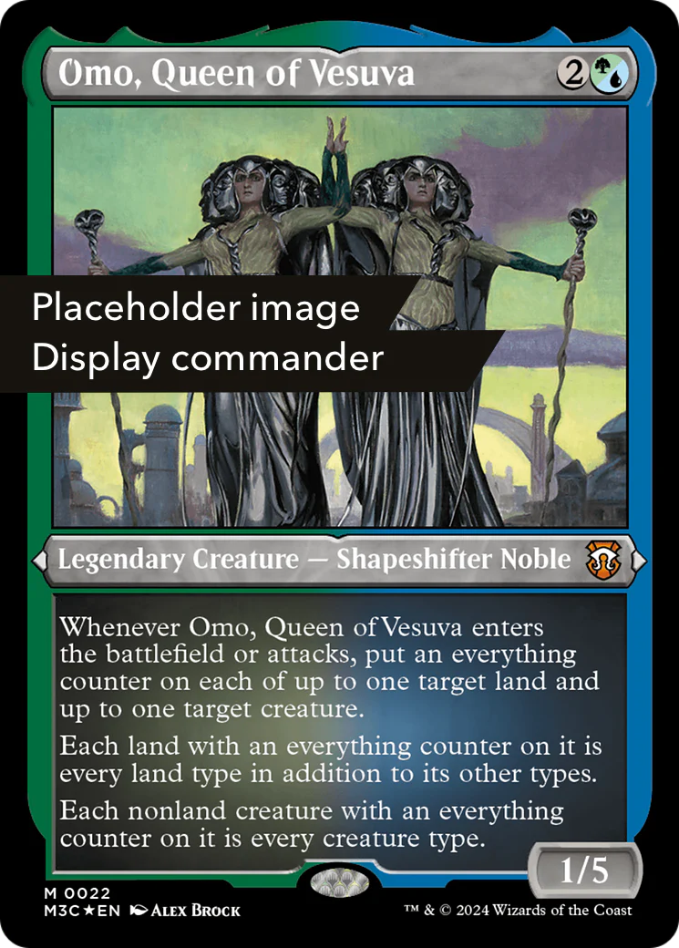 Omo, Queen of Vesuva (Display Commander) (Ripple Foil) [Modern Horizons 3 Commander] Foil