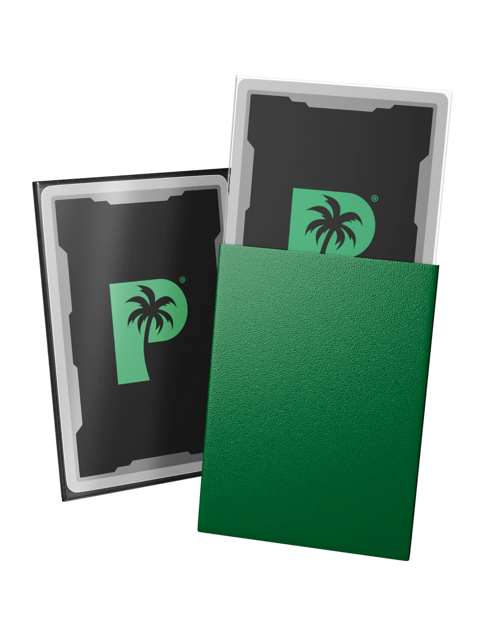 Palms Off Gaming Blackout Deck Sleeves 100pc Green MATTE - Image 2
